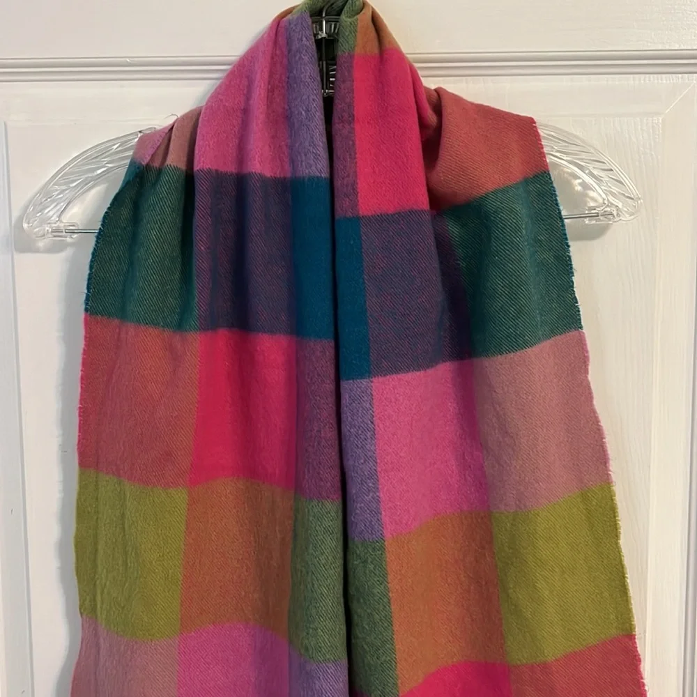 Multi-color Buffalo Check Scarf - Picture 3 of 4
